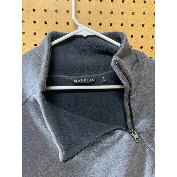 Athleta Women's size Medium Cozy Karma Asymmetrical Pullover Zip Sweatshirt - Picture 5 of 6